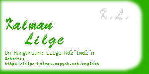 kalman lilge business card